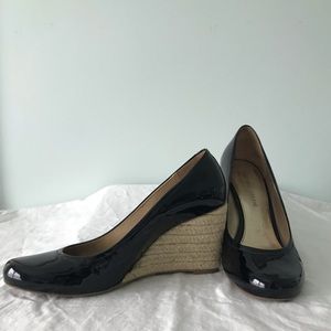 Pat and Leather & Espadrille Wedges